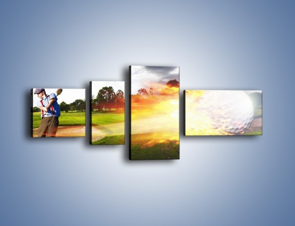 Obraz na płótnie – Paląca gra w golfa – czteroczęściowy L300W5