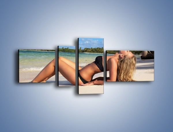 Obraz na płótnie – Czas rajskich plaży – czteroczęściowy L316W5