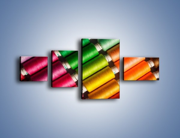 Obraz na płótnie – Szpulki kolorowych nici – czteroczęściowy O035W5