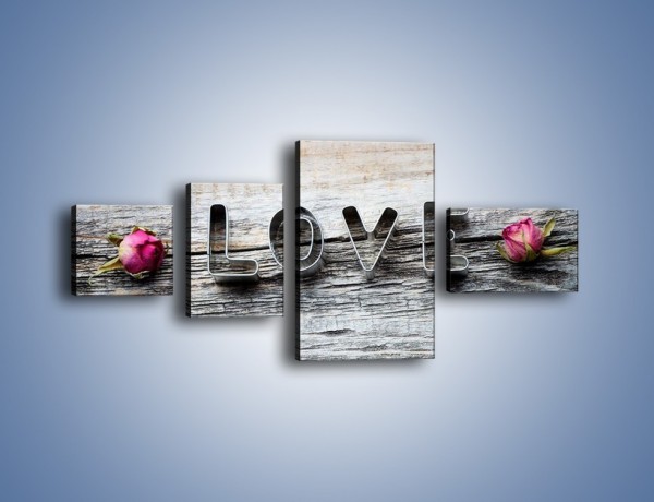 Obraz na płótnie – Miłość pachnąca różami – czteroczęściowy O146W5