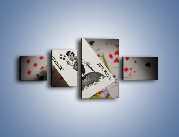 Obraz na płótnie – Najsilniejsza karta w talii – czteroczęściowy O157W5