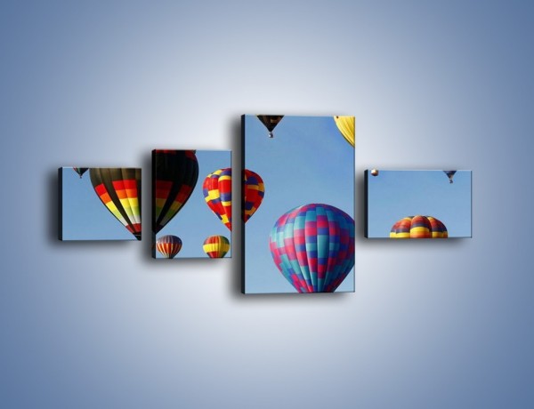 Obraz na płótnie – Kolorowe balony na niebie – czteroczęściowy TM009W5