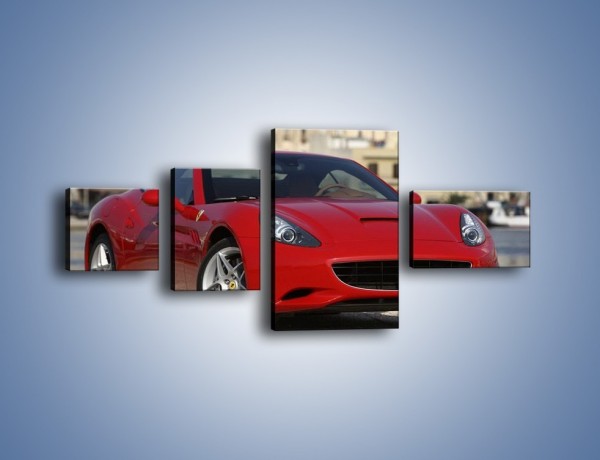 Obraz na płótnie – Czerwone Ferrari California – czteroczęściowy TM057W5