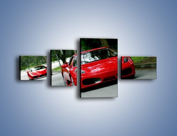 Obraz na płótnie – Ferrari F430 i Ferrari Enzo – czteroczęściowy TM090W5