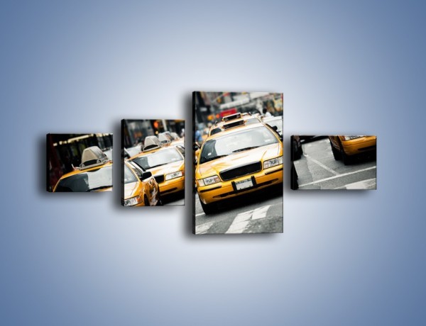 Obraz na płótnie – Nowojorskie taksówki – czteroczęściowy TM149W5