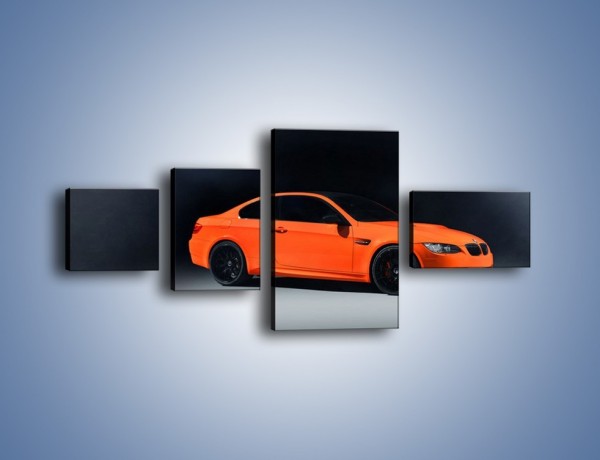 Obraz na płótnie – BMW M3 E92 Coupe Orange – czteroczęściowy TM168W5