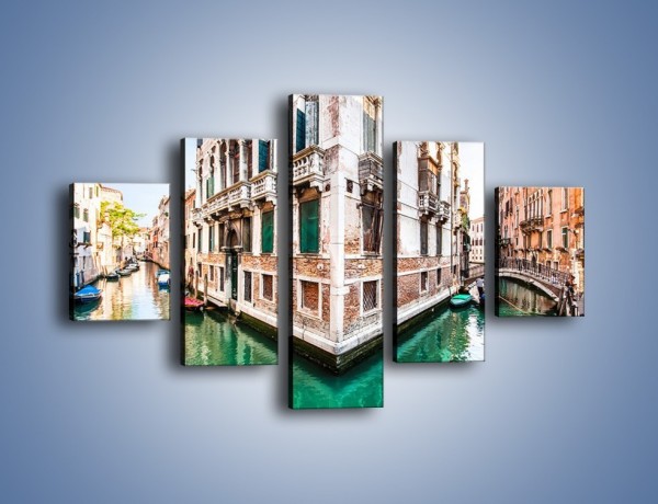 Obraz na płótnie – Skrzyżowanie wodne w Wenecji – pięcioczęściowy AM081W1