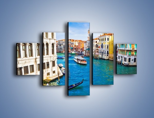Obraz na płótnie – Kolorowy świat Wenecji – pięcioczęściowy AM362W1