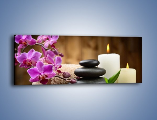 Obraz na płótnie – Kwiatowe masaże – jednoczęściowy panoramiczny K716
