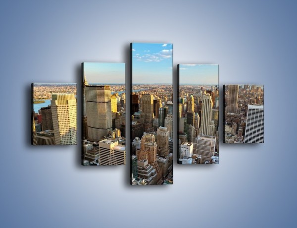 Obraz na płótnie – Manhattan w Nowym Yorku – pięcioczęściowy AM412W1