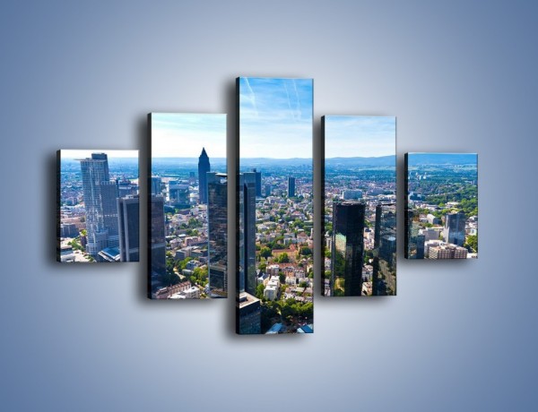 Obraz na płótnie – Panorama Frankfurtu – pięcioczęściowy AM414W1