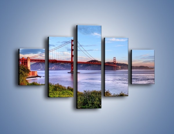 Obraz na płótnie – Most Golden Gate w San Francisco – pięcioczęściowy AM444W1
