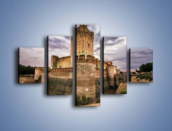 Obraz na płótnie – Zamek La Mota w Hiszpanii – pięcioczęściowy AM457W1