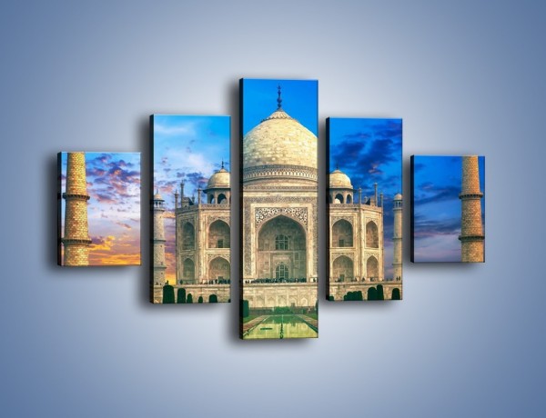Obraz na płótnie – Tadź Mahal pod niebieskim niebem – pięcioczęściowy AM466W1