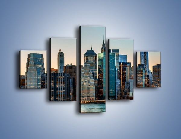 Obraz na płótnie – Panorama Manhattanu – pięcioczęściowy AM521W1