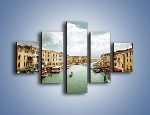 Obraz na płótnie – Cieśnina Canal Grande w Wenecji – pięcioczęściowy AM559W1