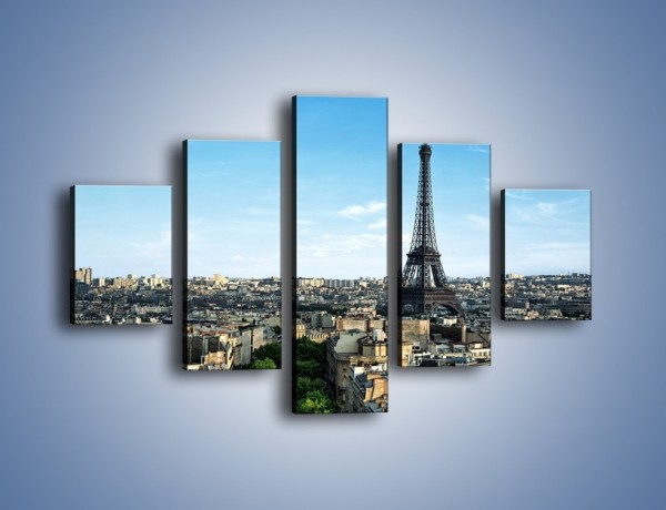 Obraz na płótnie – Wieża Eiffla w Paryżu – pięcioczęściowy AM561W1