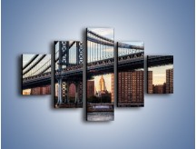 Obraz na płótnie – Manhattan Bridge – pięcioczęściowy AM607W1