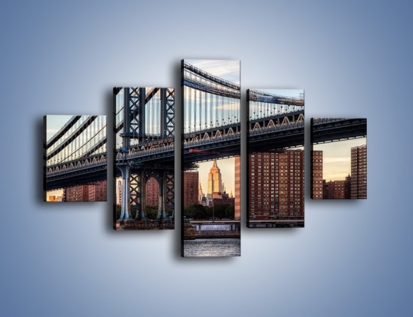 Obraz na płótnie – Manhattan Bridge – pięcioczęściowy AM607W1