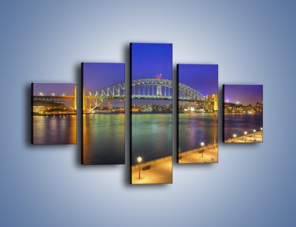 Obraz na płótnie – Most nad zatoką Port Jackson w Sydney – pięcioczęściowy AM631W1