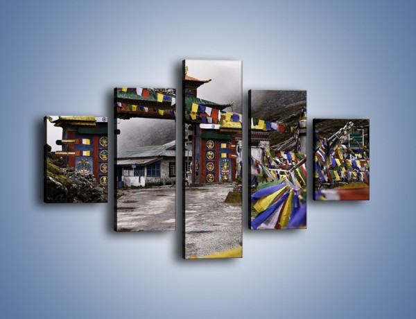 Obraz na płótnie – Brama do miasta Tawang w Tybecie – pięcioczęściowy AM689W1