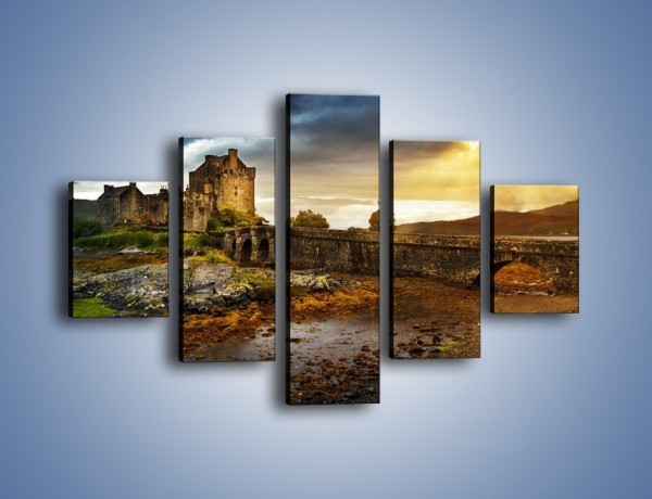 Obraz na płótnie – Zamek Eilean Donan w Szkocji – pięcioczęściowy AM697W1