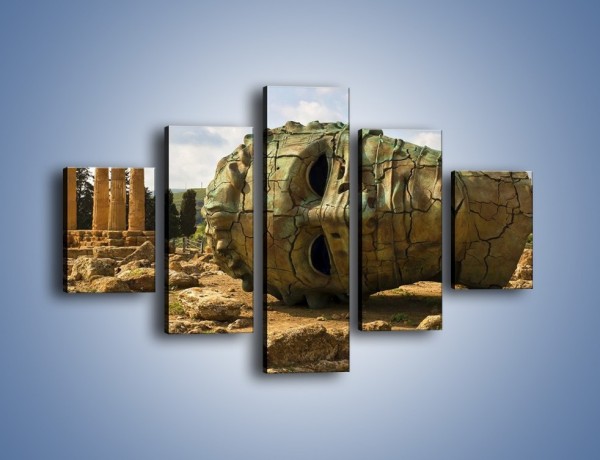 Obraz na płótnie – Ruiny Świątyni Kastora i Polluksa – pięcioczęściowy AM705W1