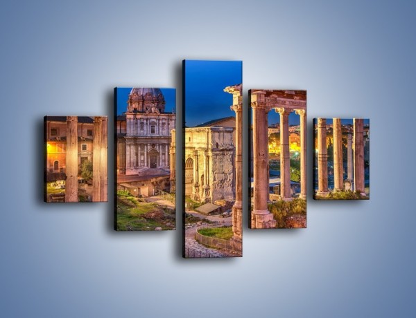 Obraz na płótnie – Ruiny Forum Romanum w Rzymie – pięcioczęściowy AM730W1