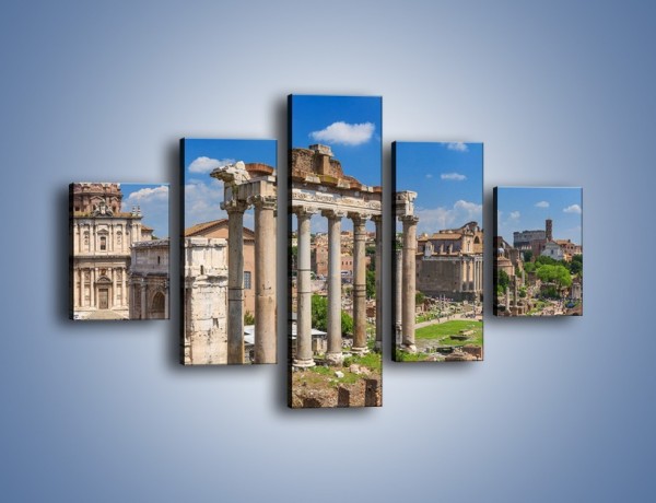 Obraz na płótnie – Panorama rzymskich ruin – pięcioczęściowy AM767W1
