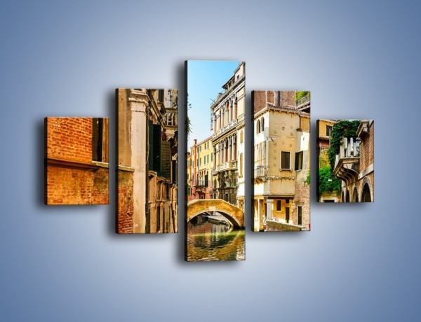 Obraz na płótnie – Romantyczny kanał w Wenecji – pięcioczęściowy AM795W1