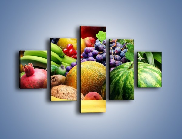 Obraz na płótnie – Stół pełen dojrzałych owoców – pięcioczęściowy JN072W1
