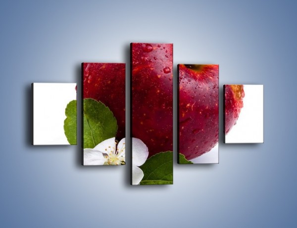 Obraz na płótnie – Polskie zdrowe jabłko – pięcioczęściowy JN102W1