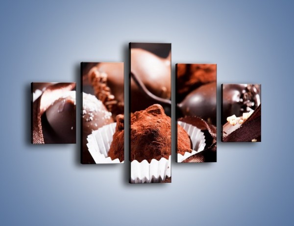 Obraz na płótnie – Wyroby z czekolady – pięcioczęściowy JN123W1
