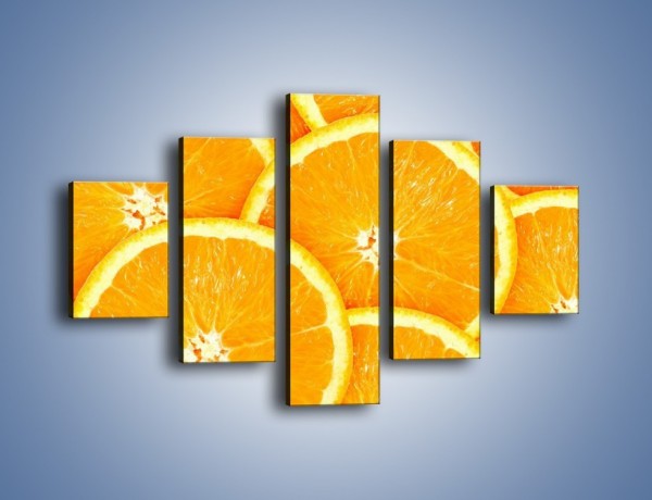 Obraz na płótnie – Pomarańczowy zawrót głowy – pięcioczęściowy JN154W1