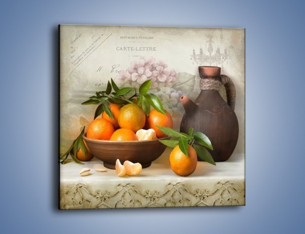 Obraz na płótnie – Dojrzałe pomarańcze na stole – jednoczęściowy kwadratowy JN571