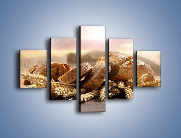 Obraz na płótnie – Świeży pszenny chleb – pięcioczęściowy JN287W1