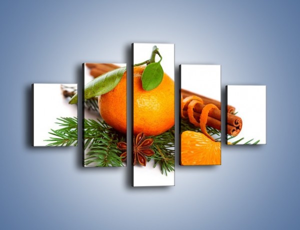 Obraz na płótnie – Pomarańcza na święta – pięcioczęściowy JN306W1