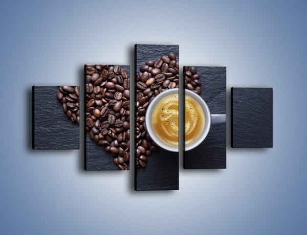 Obraz na płótnie – Miłość do czarnej kawy – pięcioczęściowy JN328W1