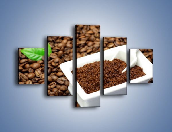 Obraz na płótnie – Zmielona kawa – pięcioczęściowy JN340W1