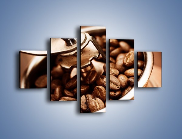 Obraz na płótnie – Kawa w młynku – pięcioczęściowy JN361W1