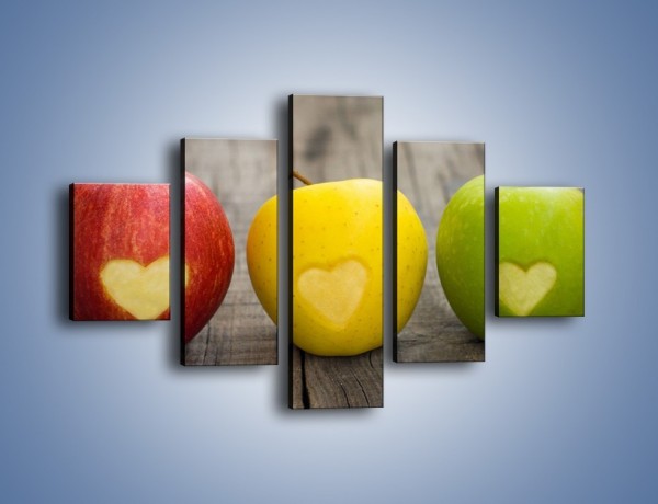 Obraz na płótnie – Miłość do jabłek – pięcioczęściowy JN410W1
