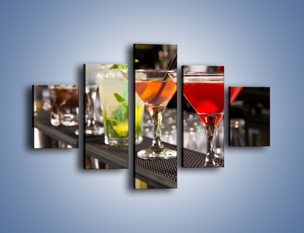 Obraz na płótnie – Drinki na barze – pięcioczęściowy JN432W1
