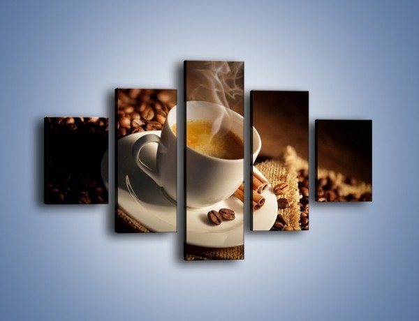 Obraz na płótnie – Historia dwóch ziarenek kawy – pięcioczęściowy JN479W1