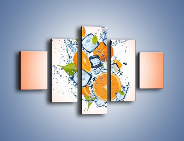 Obraz na płótnie – Pomarańczowe trio w powietrzu – pięcioczęściowy JN499W1
