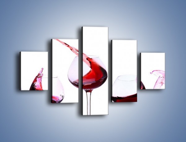 Obraz na płótnie – Taniec z czerwonym winem – pięcioczęściowy JN537W1