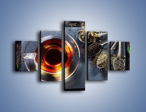 Obraz na płótnie – Herbata i inne dodatki – pięcioczęściowy JN596W1