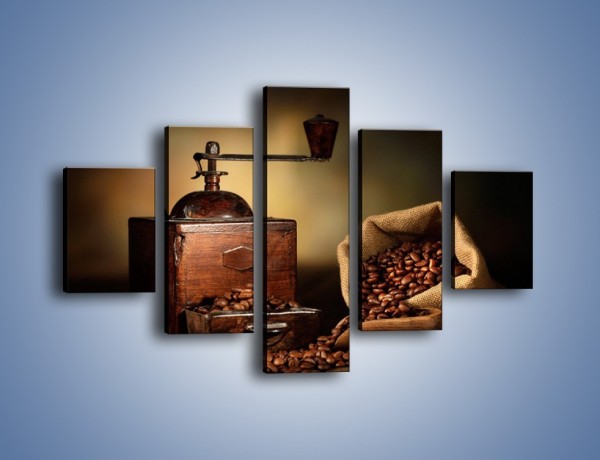Obraz na płótnie – Młynek do kawy w cieniu – pięcioczęściowy JN627W1
