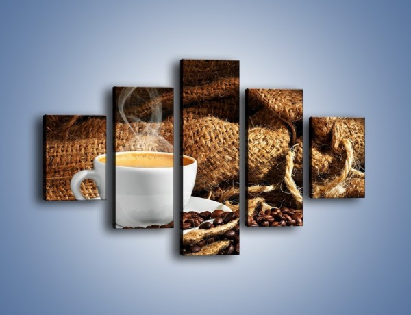Obraz na płótnie – Upity łyk kawy – pięcioczęściowy JN637W1