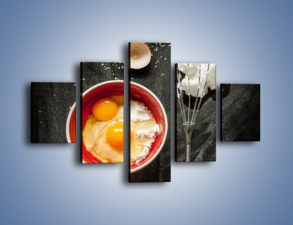 Obraz na płótnie – Ucieramy jajka na deser – pięcioczęściowy JN659W1