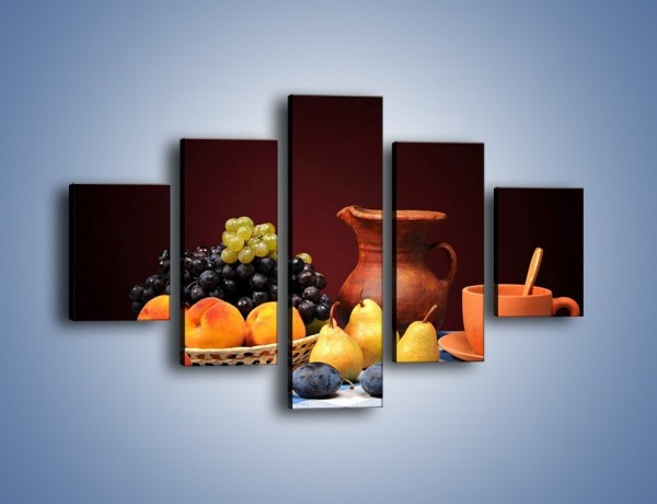 Obraz na płótnie – Stół pełen owocowych darów – pięcioczęściowy JN691W1